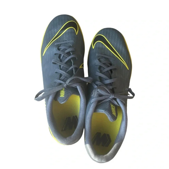 Nike Mercurial Vapor 12 Academy IC Shoes Size 7 Grey Yellow - Picture 7 of 13